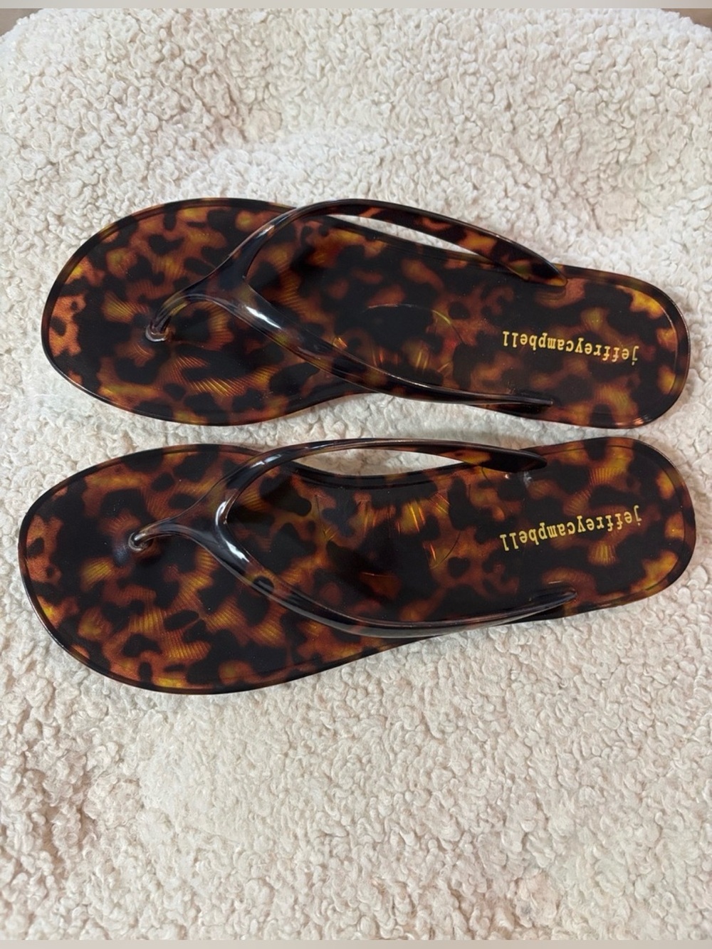 Jeffrey Campbell Tortoiseshell Flip Flop Sandals - Picture 3 of 3